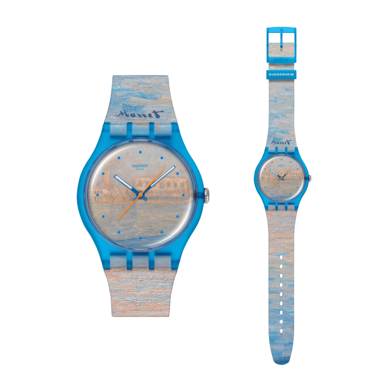 斯沃琪（Swatch）瑞士手表莫奈古根海姆系列腕表读时清晰男女石英潮流腕表生日礼物 【精美礼袋】威尼斯总督府 SO29Z150