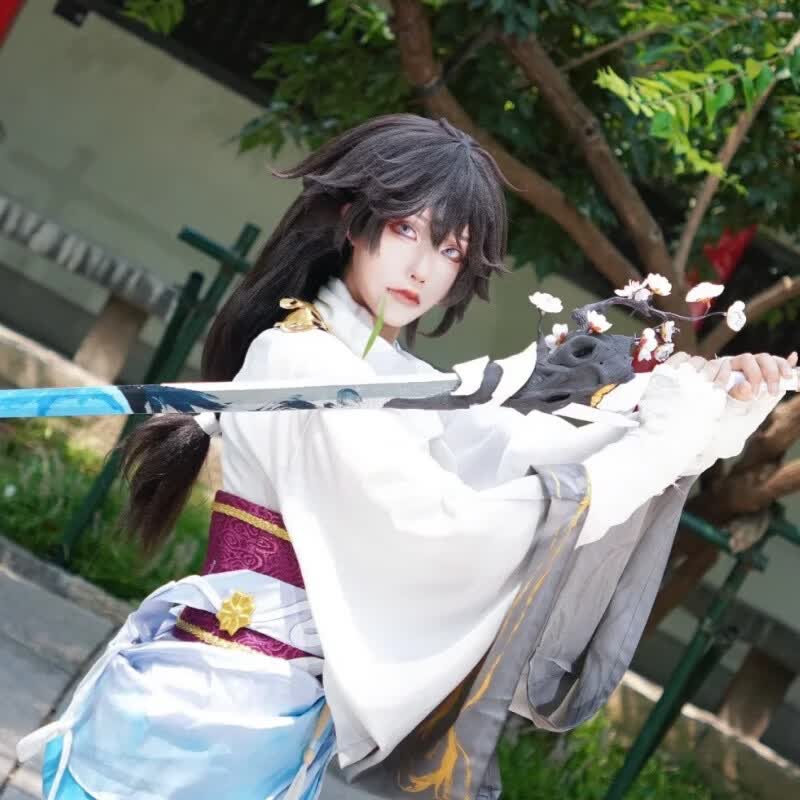 班达熊李白诗剑行cos服王者荣耀cosplay动漫游戏角色扮演二次元卡通漫展 李白诗剑行c服+配饰+绷带 S