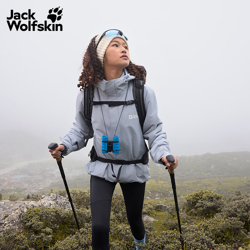 jackWolfskin狼爪CRUSH'IN情侣抓绒三合一冲锋衣5012776云雾蓝/1294M