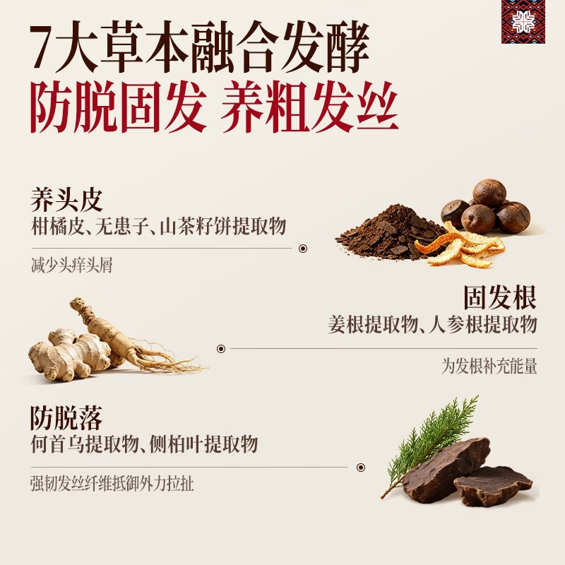 长发小寨【抖音直播&新华网同款】非遗防脱洗发水组合 防脱精华液 养发乳 【1轻度脱发】固发防脱洗发水400ml*2+小样50ml*2