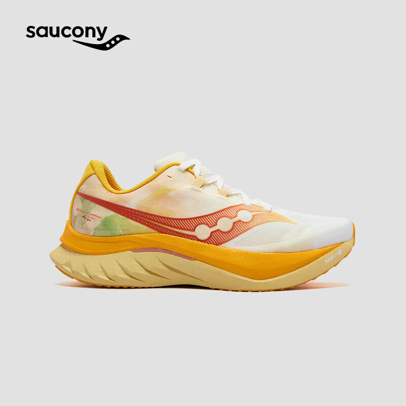 SAUCONY索康尼ENDORPHIN SPEED啡速4 SE男女竞速跑鞋运动鞋 米白黄 41