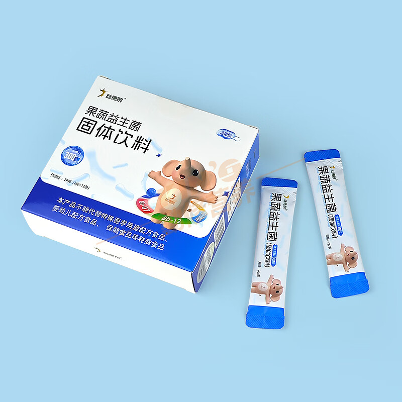 丝德黎STURDY果蔬益生菌固体饮料12条 每条活菌总数300亿CFU 丝德黎果蔬益生菌 12条*1盒