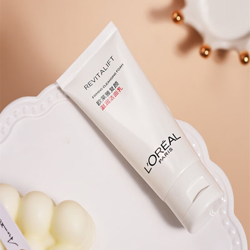 欧莱雅复颜滋润洁面乳125ml氨基酸洗面奶清爽滋润不紧绷女士 复颜洁面30mlX3支