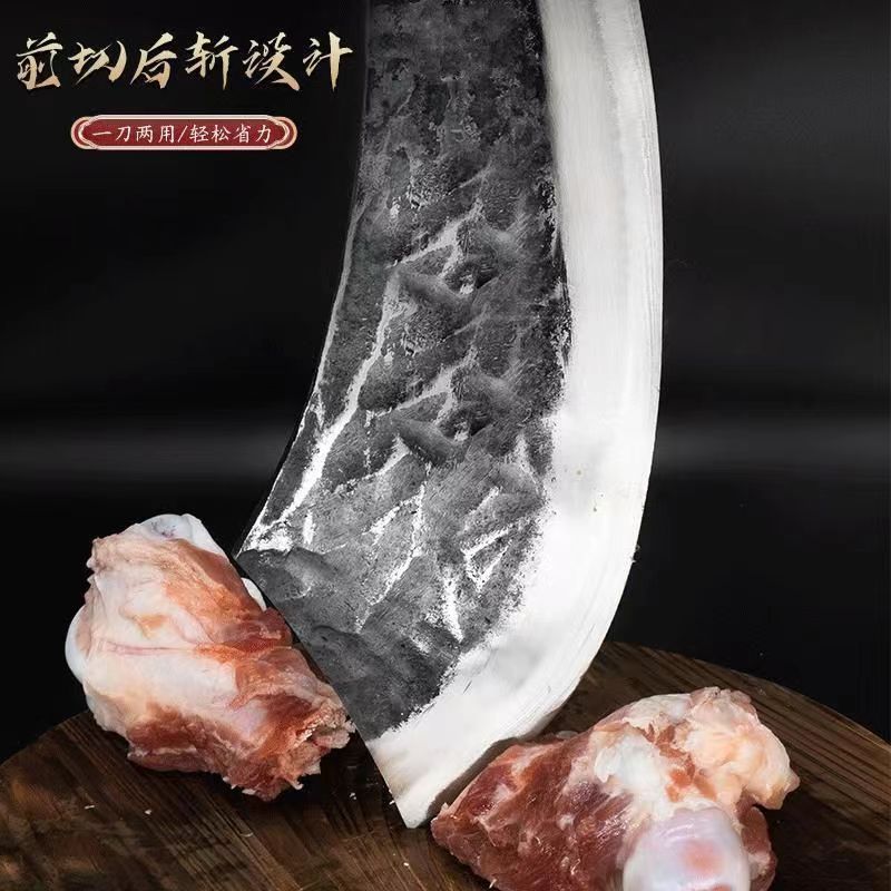 屠夫专用斩骨刀斩骨刀手工锻打斩骨刀砍骨头刀剁骨刀老式砍骨刀 分割刀-【斩骨搭档-锋利不累手】