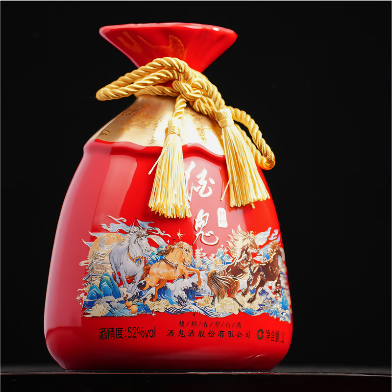 酒鬼酒 封印马年生肖酒限量版 馥郁香型 高度白酒 52度 1L 1瓶 （马年生肖）