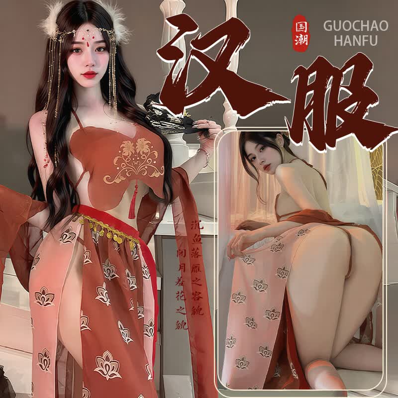 惹火猫（cupidcat）情趣内衣古风制服cos性感睡衣免脱睡裙抹胸角色扮演 R2019