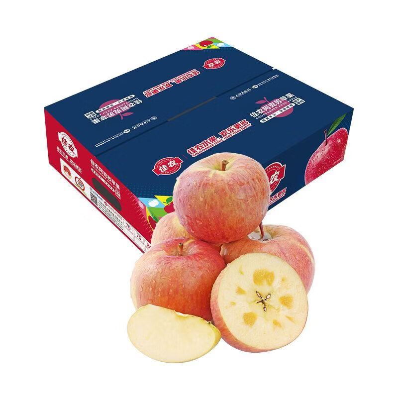 佳農(nóng)（Goodfarmer）正宗新疆蘋果阿克蘇4.6斤 冰糖紅富士脆甜新鮮水果 4.6斤 阿克蘇蘋果 果徑(75-80mm)