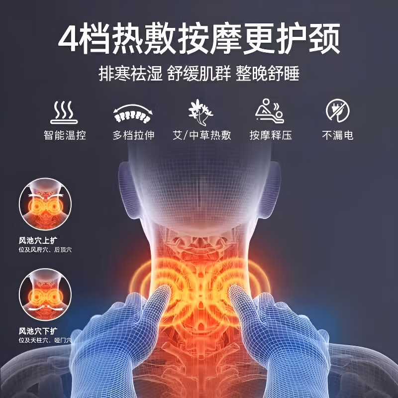 飒望【德国】反牵引颈椎枕头护颈枕睡眠颈椎病深度睡眠专用反弓颈椎枕 高级灰 【常规款】 A类 单只 中枕 放松颈椎 舒适睡眠 颈椎病专用矫正牵引器