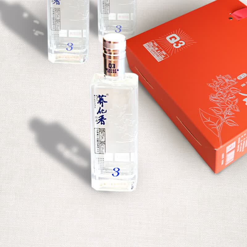 荞化香Q3清香型大瓶荞酒白酒兰益泸西41.8度475ml云南苦荞酒送礼礼盒 41.8度 475mL 4盒