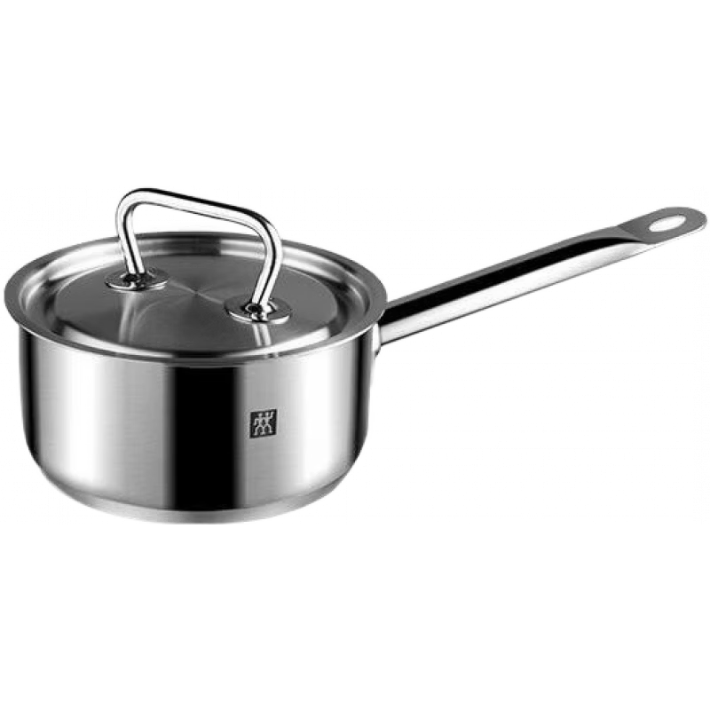 雙立人（ZWILLING）德國(guó)奶鍋16cm無(wú)涂層鍋寶寶嬰兒小鍋輔食鍋奶鍋不銹鋼食品級(jí) 16不銹鋼奶鍋 1寸