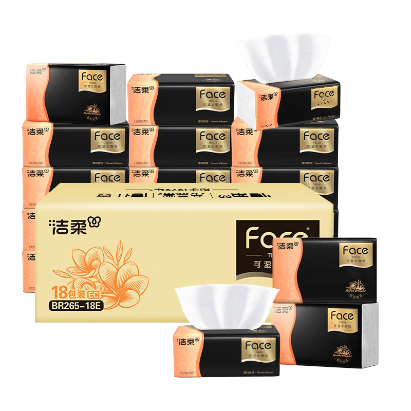���� ��ֽ ��face�Ȼ���� 3��130��*18�� ��ʪˮֽ�� ���ֽ ��װ 56.9Ԫ