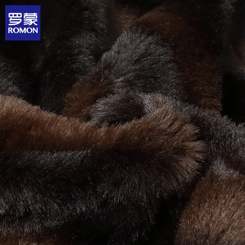 罗蒙（ROMON）棉服男外套中长款加绒加厚棉袄中老年棉衣男士中长款保暖爸爸冬装 藏青 L 建议（90-115斤）