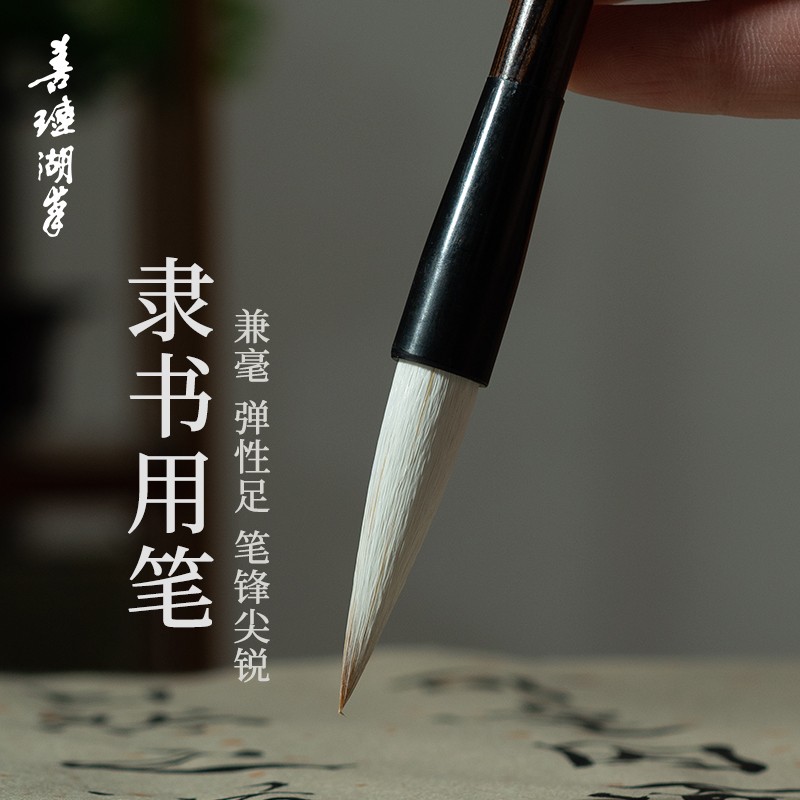 善琏湖笔 四厂 兼毫毛笔套装初学者羊狼毫大中小楷 行草楷隶篆书成人