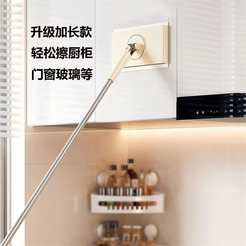 L小红书同款懒人除尘湿巾AA 加长拖把70cm 洗脸平板拖把免手家用夹布清洁面巾