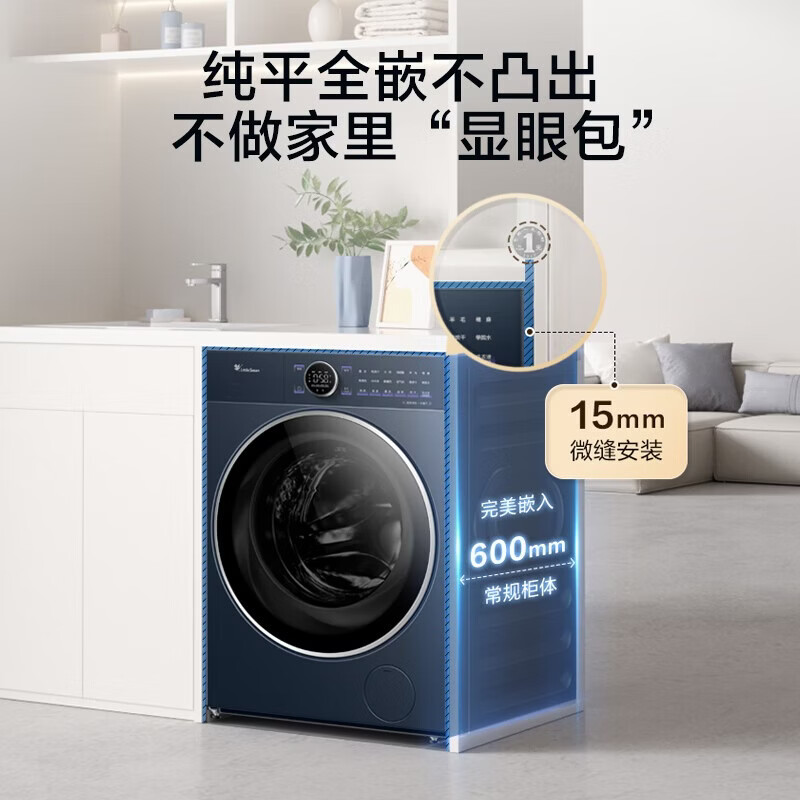 小天鹅（LittleSwan）小乌梅2.0高奢版滚筒洗衣机10KG 全自动家用 纯平全嵌 TG10VE60 家电国家补贴 以旧换新 