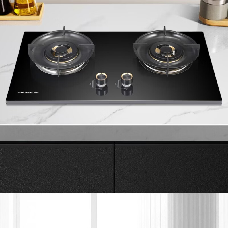 荣胜750大面板全铜燃烧器家用大火力5.2KW1级燃气灶双灶具嵌入式猛火节能灶天然气液化气 液化气20Y