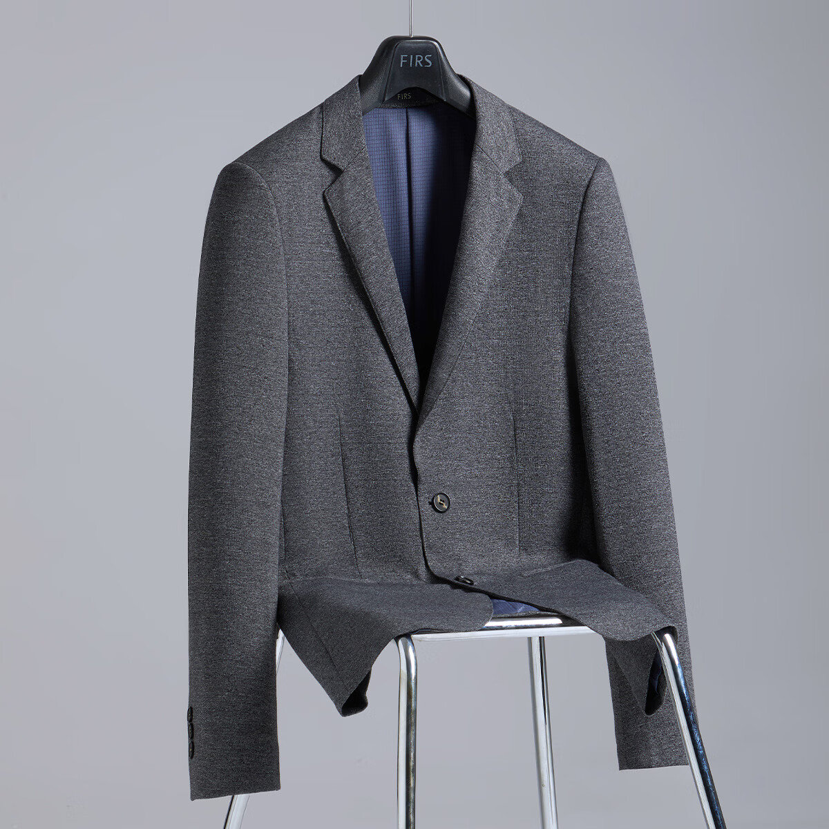 杉杉西装外套男春秋季新款商务休闲单西平驳领抗皱易打理西服上衣男装 灰色 M 170/88A(46)