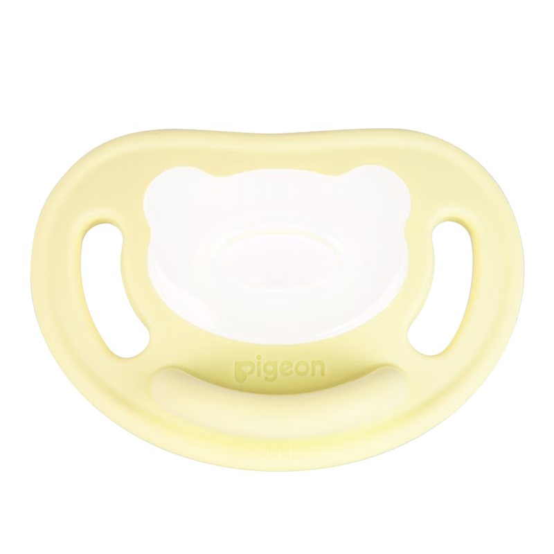 贝亲（Pigeon）萌柔伙伴系列硅橡胶安抚奶嘴 0-3月 S号（奶油黄）N1037