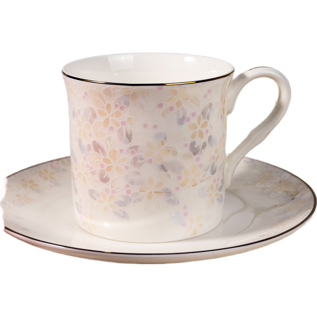 隆達(dá)骨瓷傾目系列水杯咖啡杯 嵐影素凌杯 生日感恩友情禮品伴手禮 嵐影素凌杯2只裝