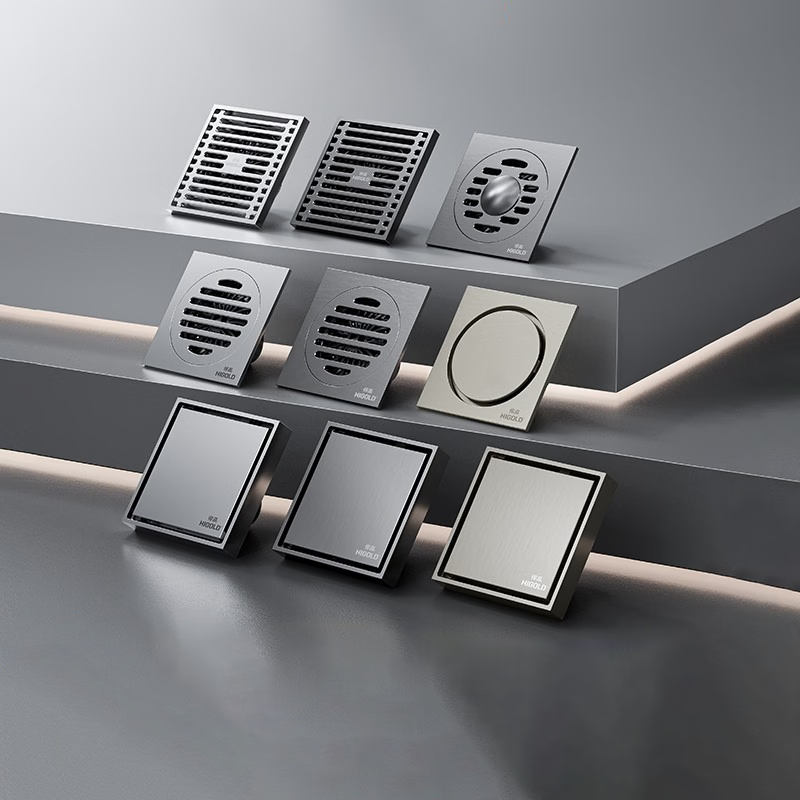 悍高（HIGOLD）铜地漏隐藏式加厚防臭地漏干区防臭地漏浴室淋浴房洗衣机下水 【镀铬色】大隐形铜地漏丨ABS滤网