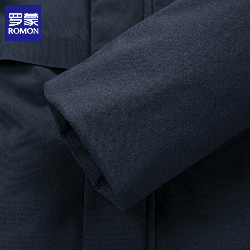 罗蒙（ROMON）可拆卸连帽羽绒服男外套2025冬季新款保暖加绒男士鸭绒男装上衣 黑色 XL (建议体重115-130斤)