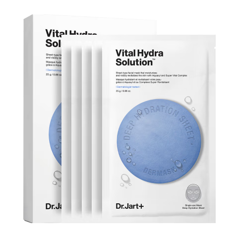 Dr.Jart【蓝丸1.0】蓝丸补水面膜5片装晒后补水修护焕亮保湿玻尿酸体验装