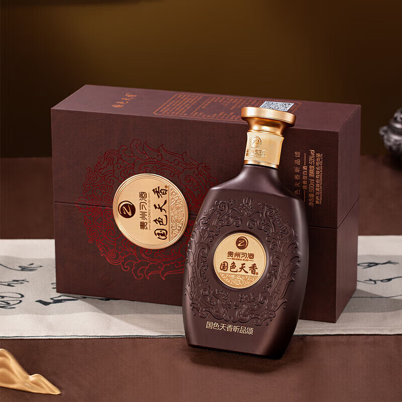 习酒国色天香昕品颂大曲版 53度酱香型白酒 贵州名酒纯粮酿造年货送礼 53%vol 500mL 1瓶 国色天香昕品颂