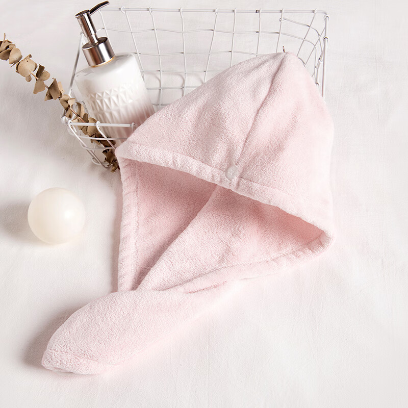 内野（UCHINO）纯色柔软干发帽 强吸水加厚长发中短发速干包头巾浴帽TK 柔软干发帽2条（粉色+蓝色）