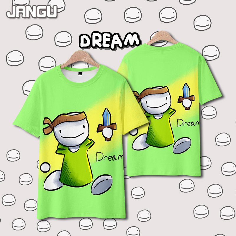 我的世界dream同款头像,我的世界dream头像高清 简顾 dream我的世界短袖男dreamwastaken动漫周边t恤套装夏季宽松欧美