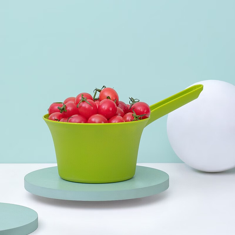 茶花【甄选直发】水瓢塑料加厚长柄带嘴水勺厨房用品水舀子浴室水勺 橙色1个