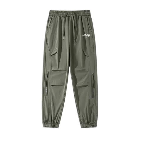 JEEP SPIRIT吉普休闲裤男士秋冬季加绒冲锋裤防水防风百搭长裤 黑色加绒 XL