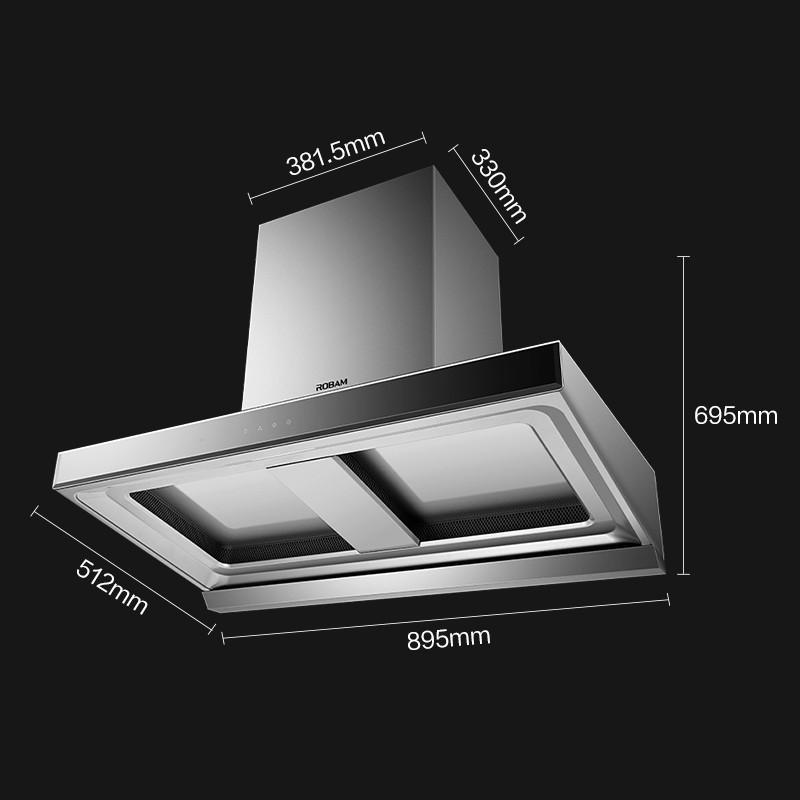 老板(Robam)CXW-260-8355S欧式双腔22立方大风量大吸力油烟机挥手感应升级免拆洗抽油烟机