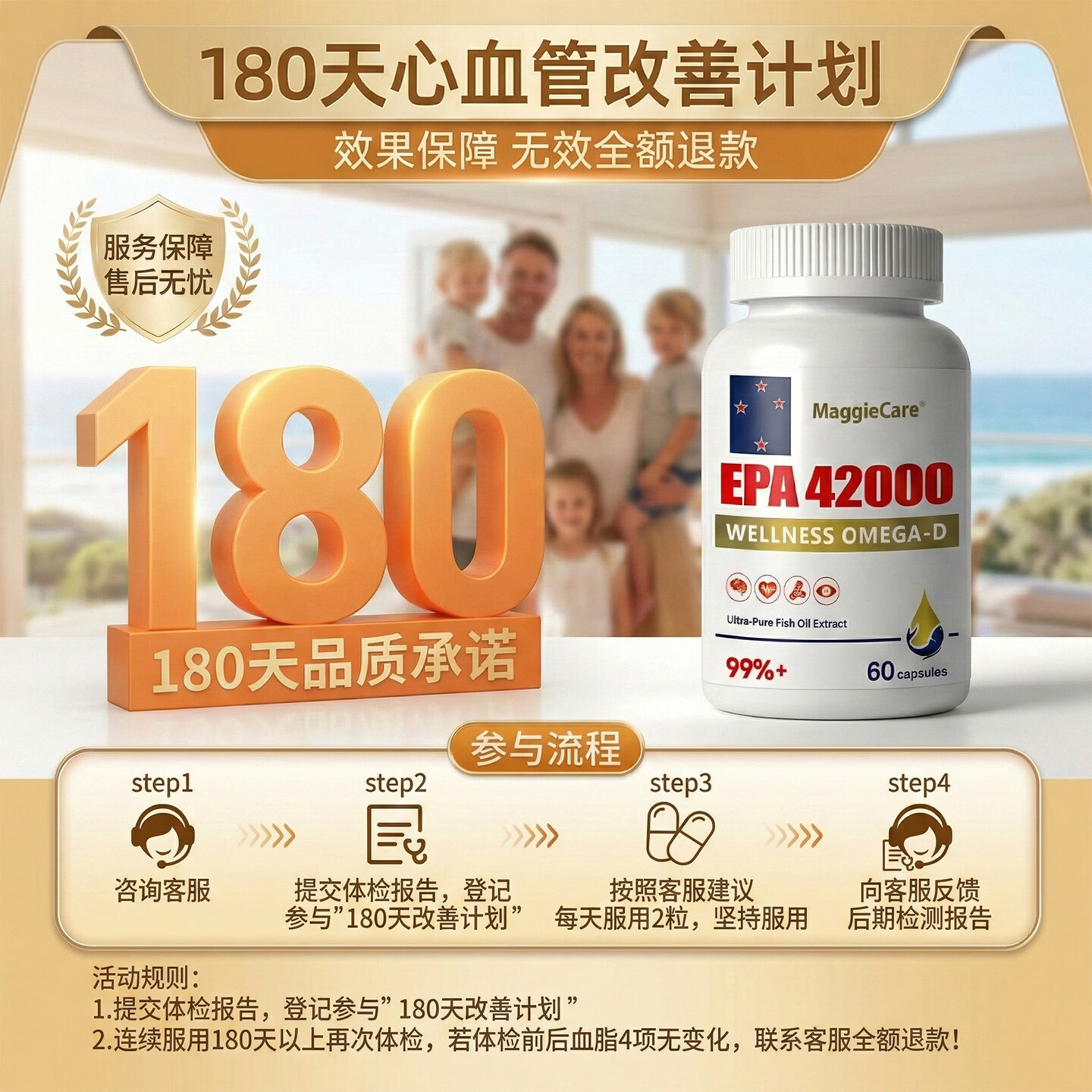 MaggieCare深海鱼油软胶囊99%omega-3高纯度EPA心脑血管血脂保健品年货礼盒 9瓶周期装【血脂无忧】 60粒*1瓶 6送3同款