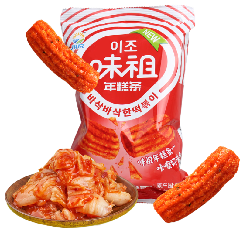 九日炒年糕条（泡菜味）100g打糕条休闲膨化食品饼干糕点零食薯片薯条