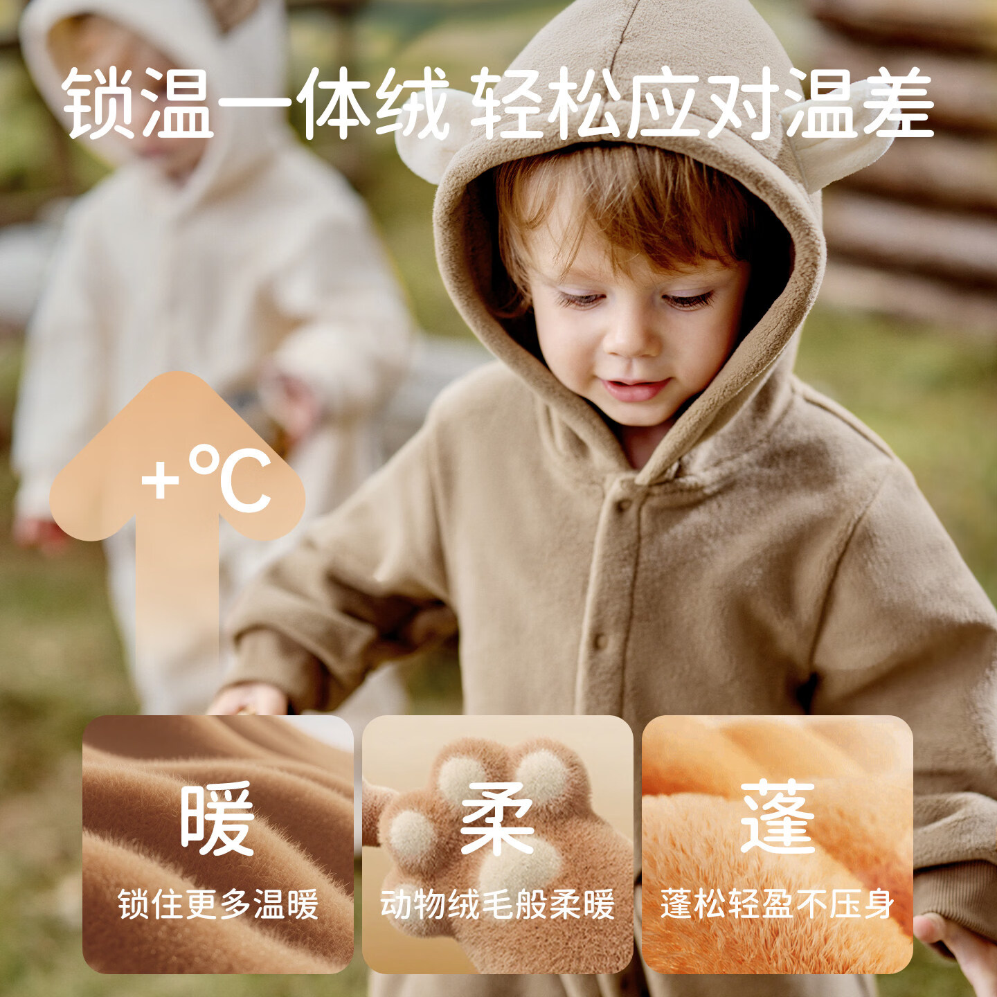 欧孕欧孕婴儿连体衣冬装保暖外出服宝宝加绒加厚衣服哈衣撸猫绒爬爬服 瞌睡小狗【软糯撸猫绒】 73cm 【推荐身高66-73cm】