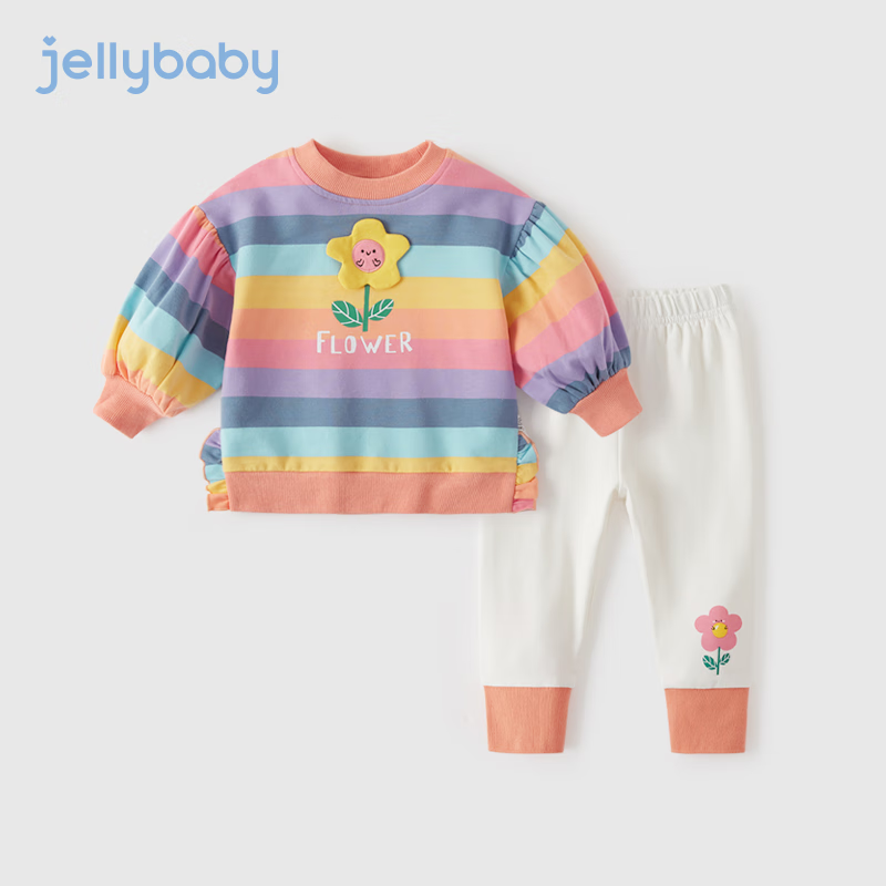 JELLYBABY��ʱ�пɰ���2024�괺�＾�¿�ŮͯӤ����װ���¿��� ��ɫ���� 100