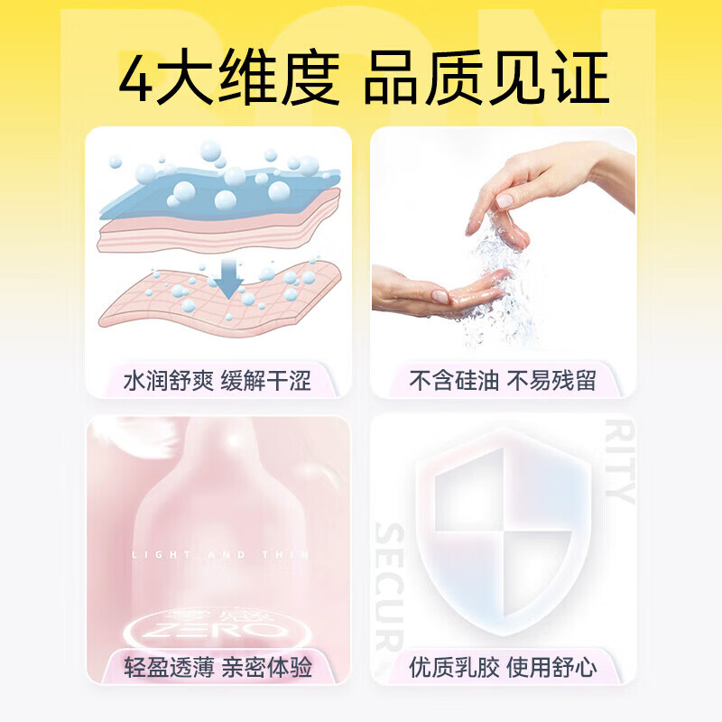 杰士邦001避孕套玻尿酸零感超薄安全套套套润滑0.01男女用成人情趣用品 【超薄水巨多】共18只:玻尿酸超薄组合