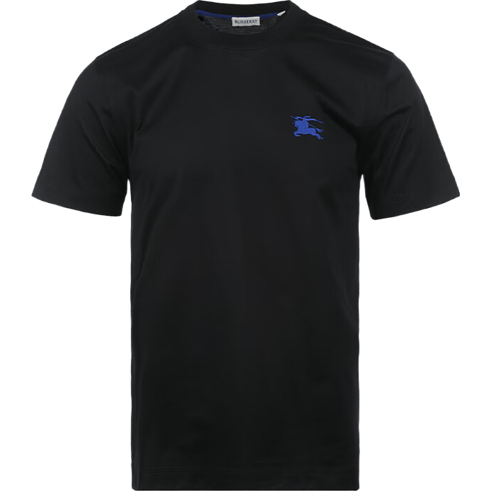 博柏利(BURBERRY)戰(zhàn)馬刺繡徽標(biāo)男士棉質(zhì)短袖T恤8107453 黑色 M
