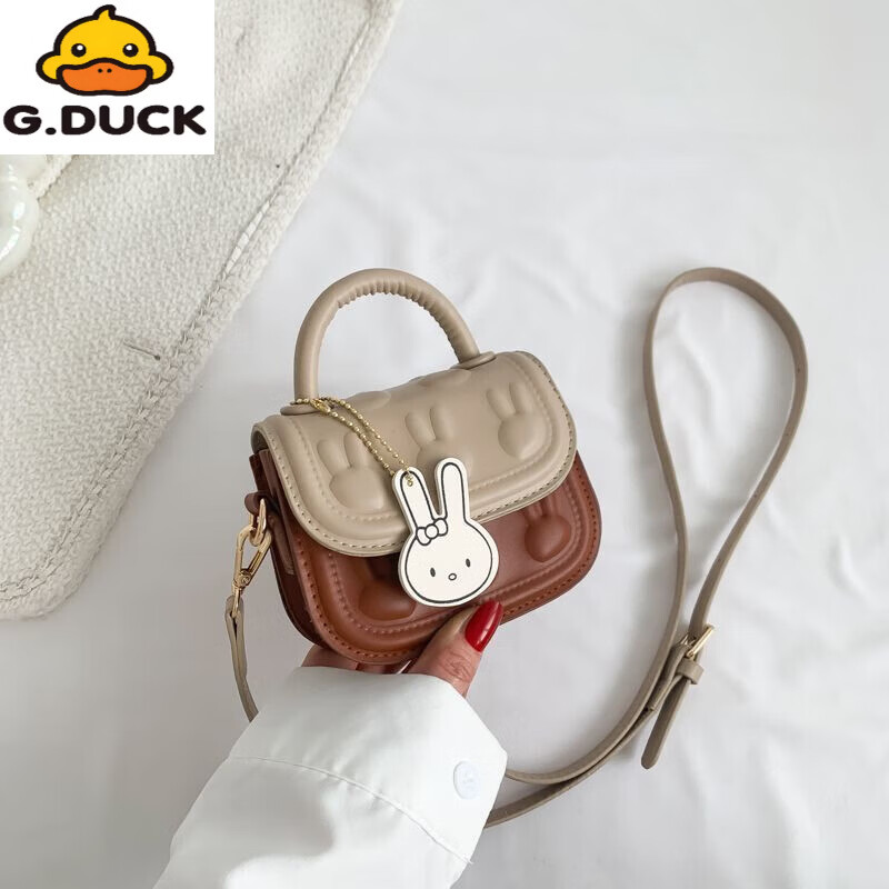 G.duck2025流行儿童女孩包公主小众女童单肩斜挎包新款宝宝洋气拎包可爱 粉色