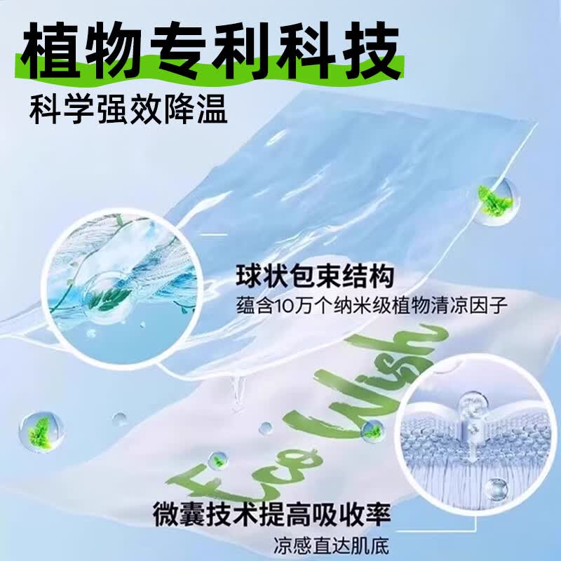 万宝绿冰感降温身体护理湿巾夏季清凉提神清爽擦汗身体护理用品 凉感持续200分钟【薄荷青柠】12包