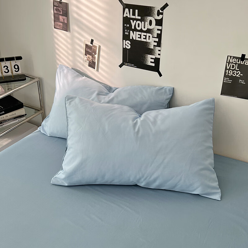 10A抗菌四件套学生宿舍三件套床单被套小清新套件 远天蓝 床单款 床四件套(被套200*230cm)