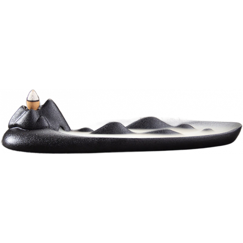 墨凡(MOSFANTAL)倒流香炉创意家居摆件陶瓷线香炉室内家用卧香炉熏香炉线香插 山水云归倒流香炉