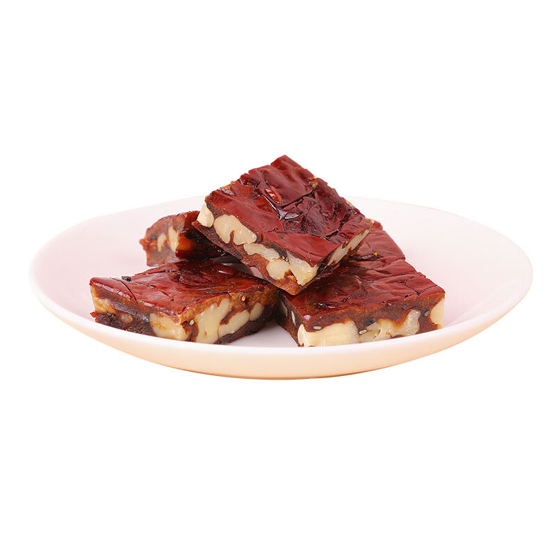 枣粮先生枣仁派零食香糯新疆红枣夹核桃夹心即食独立包装枣糕零食年货礼品 枣仁派205g*4/箱