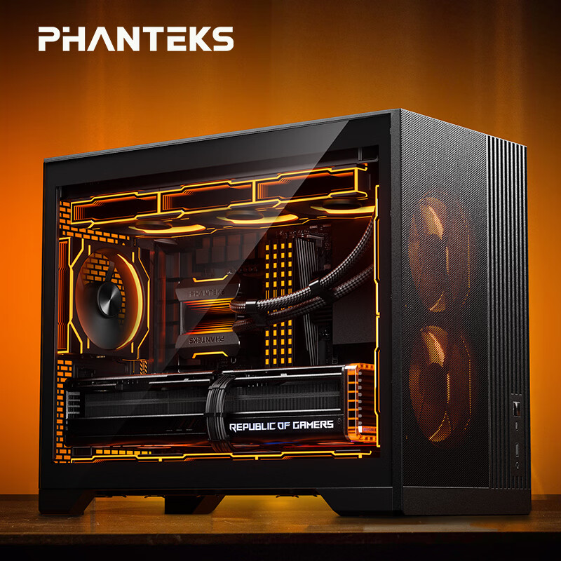 追风者（PHANTEKS）XT M3小旋风MATX黑色侧透散热台式电脑桌面小机箱(360水冷/9风扇位/四槽PCI/Type-C 20Gb) XT M3黑色侧透-M ATX