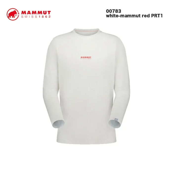 猛犸象（MAMMUT）男士户外运动长袖T恤1016-01030弹力圆领速干亚洲版型 日本直邮 00783（白×红1） L