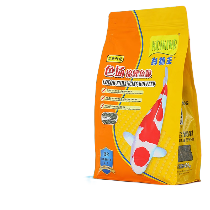 彩锦王鱼食锦鲤饲料育成色杨胚芽速长增体增色金鱼饲料锦鲤鱼粮鱼食 【 色杨 】5Kg  小颗粒 3.5mm【 适合体长10cm以下幼鱼 】