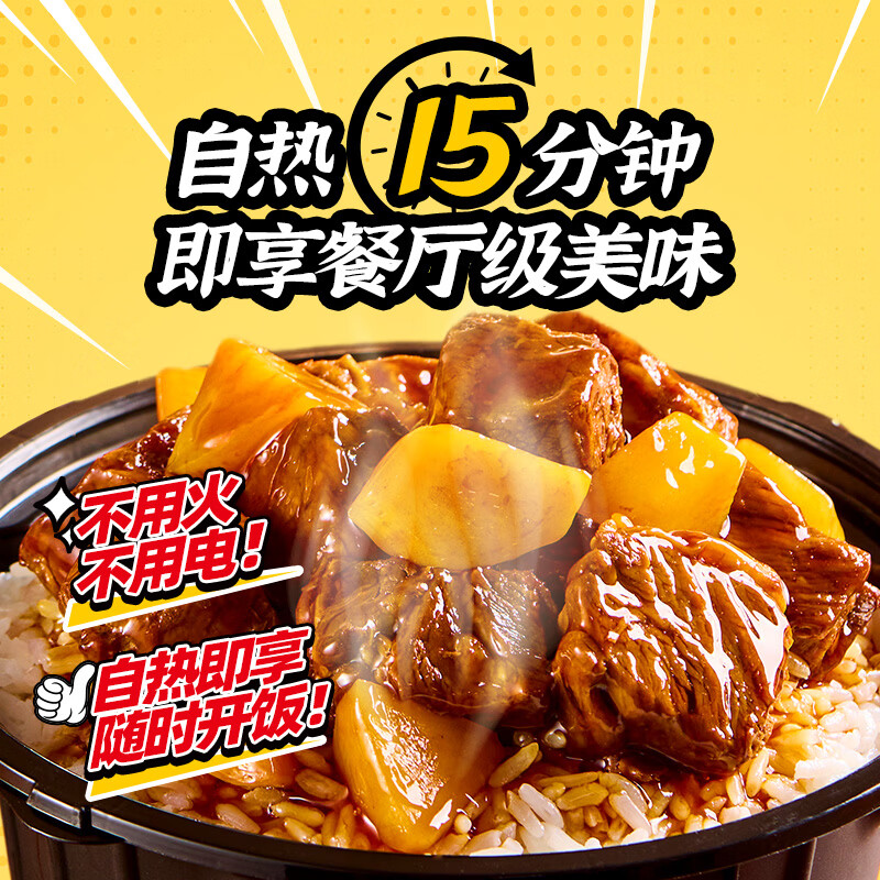 海底捞自热米饭方便速食大分量午餐夜宵自热鲜米饭番茄牛腩饭370g