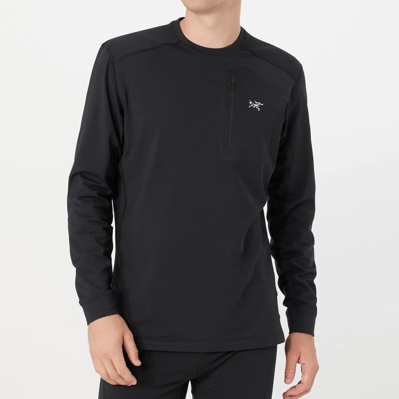 始祖鸟（ARC'TERYX）现货始祖鸟速干内衣裤男款Arcteryx Rho LT秋冬保暖排汗9417 4864 X9417_Black黑色_圆领新款 S