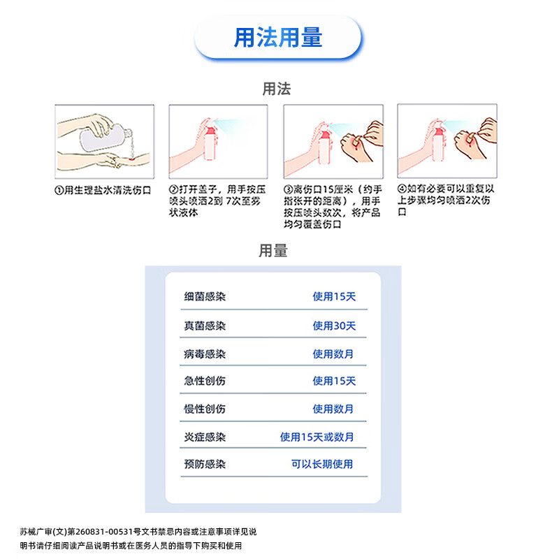 洁悠神长效抗菌材料消毒喷雾剂物理杀菌病毒私处护理40ml医院药店同款 40ml【1瓶】