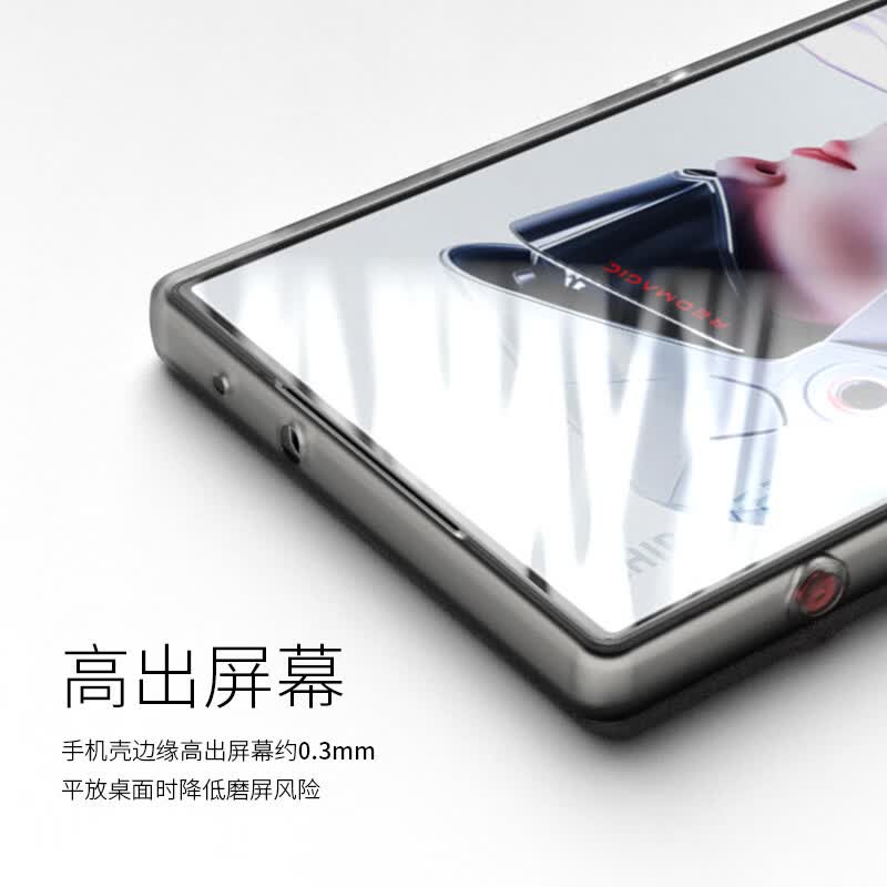 柏美惠适用努比亚红魔11air手机壳10Air磨砂腾讯游戏nubia黑色ari透明轻薄NX779J外壳全包镜头精孔十一 【透灰】磨砂软壳 红魔10Air